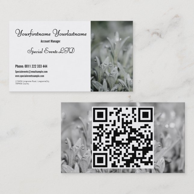 Cartão De Visita Grama branca (Frente/Verso)