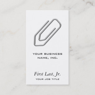 Cartão De Visita Grampo de papel