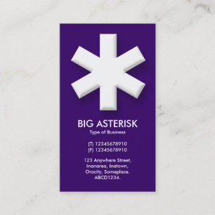 Cartão De Visita Grande Asterisco - Roxo Profundo (330066)