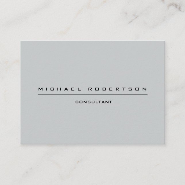 Cartão De Visita Grande Cinza especial simples (Frente)