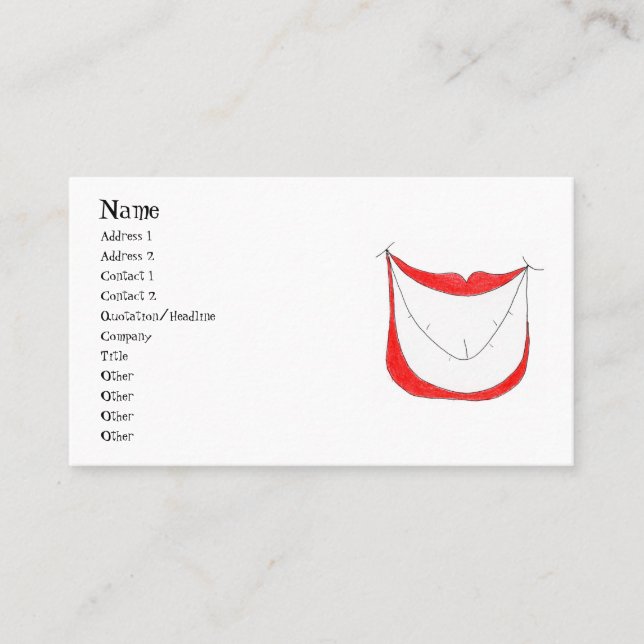 Cartão de visita GRANDE do SORRISO (Frente)