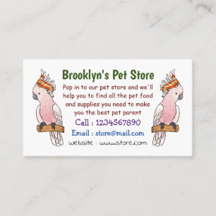 Cartão De Visita Grande ilustração do desenho animado de aves da co