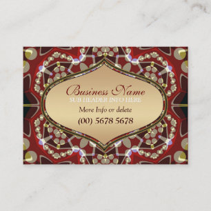 Cartão de visita grande magia Dourada oriental