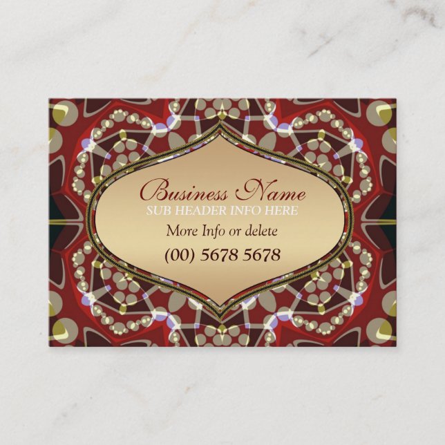 Cartão de visita grande magia Dourada oriental (Frente)