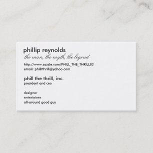 Cartão De Visita Grande negócio