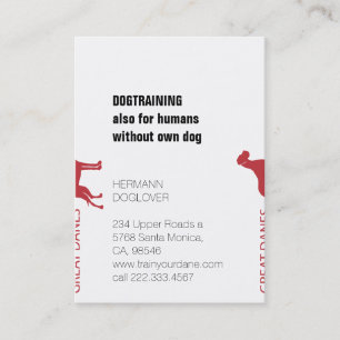 Cartão De Visita Grandes dinamarqueses divididos