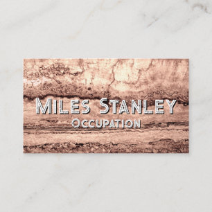 Cartão De Visita Granito laranja moderno e castanho-bege