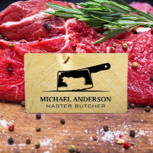 Cartão De Visita Grãos de madeira Produtos de limpeza de carne