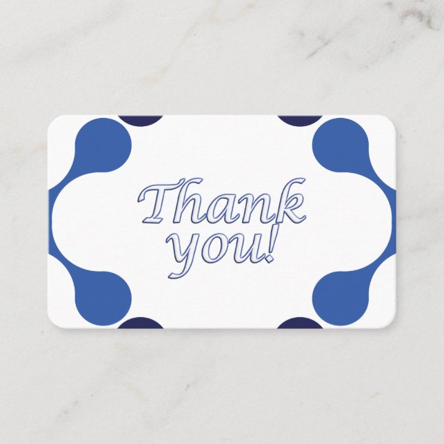 Cartão De Visita Gratitude Thank You Card - 3.54 x 2.165 (Frente)