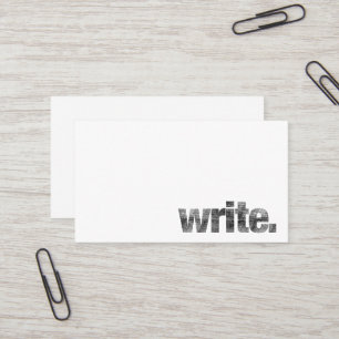 Cartão De Visita Gravação: Escritor, Escritor Freelance, Autor