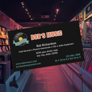 Cartão De Visita Gravar Loja de Música Compre