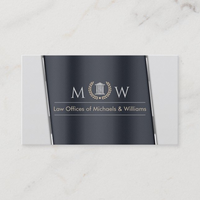 Cartão De Visita Gray/Charcoal Corporate (Frente)