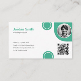 Cartão De Visita Green Emerald Aesthetic Classic Professional 