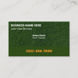 Cartão De Visita Green Grass Lawn Care Landscaping Tree Service