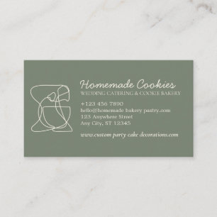 Cartão De Visita Green Sage Cream One Lide Comida Cook