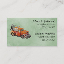 Cartão De Visita Green Social introduction calling card-wrecker