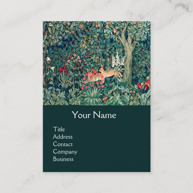 Cartão De Visita GREENERAÇÃO,ANIMAIS FLORESTAIS Orelha,Ocupação Flo (Frente)