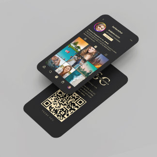 Cartão De Visita Grelha Dourada de Instagrama do Fotógrafo Moderno