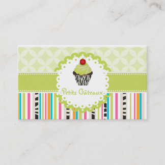 Cartão De Visita Grelhas de teclas PixDezines cupcake+faixas