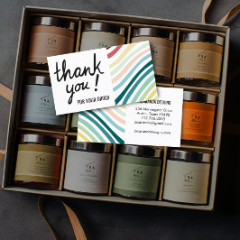 Cartão De Visita Greve Colorida Obrigado pelo Compro do seu pedido