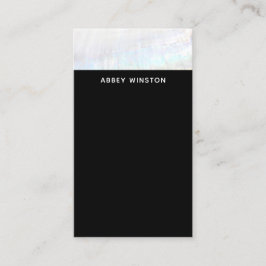 Cartão De Visita Greve de Cana Minimalista Negra Moderna