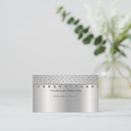 Cartão De Visita Gripe Industrial Aço Metálico Inoxidável