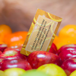 Cartão De Visita Grocerstore Store Farmers Market Orange Fruta