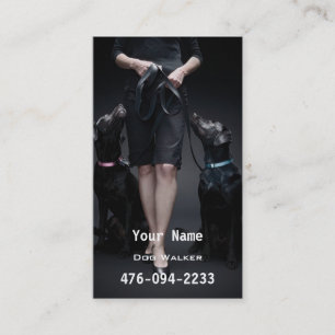 Cartão De Visita Groomer etc. do baby-sitter do caminhante do