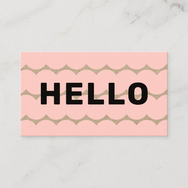 Cartão De Visita Groovy Griggy Black Rosa claro Kraft (Frente)