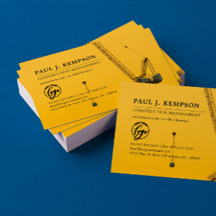 Cartão De Visita Grua Sunset   Construção considerada mínima