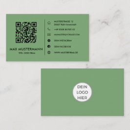 Cartão De Visita Grüne QR Code Visitenkarte Selbst Gestalten