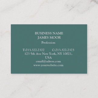 Cartão De Visita Grüne Visitenkarte mit grauer Schrift
