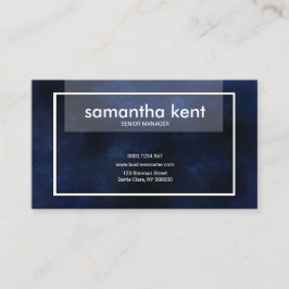 Cartão De Visita Grunge do azul de veludo do alto directivo