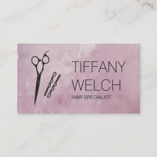 Cartão De Visita Grunge do na moda do salão de beleza
