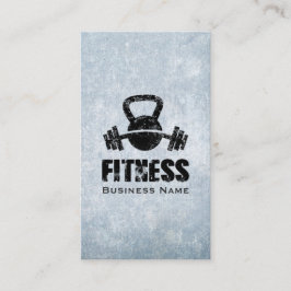 Cartão De Visita Grunge Malhação Treinador pessoal Kettlebell Barbe