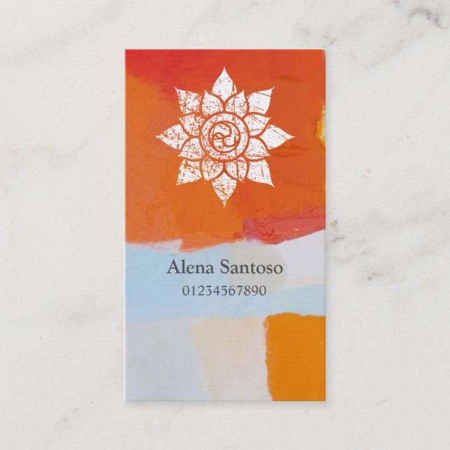 Cartão De Visita Grunge Mandala (Frente)