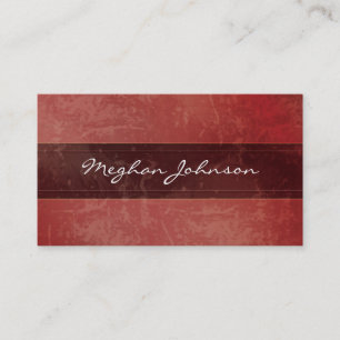 Cartão de visita Grunge Marble Red Trendy