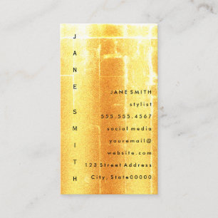 Cartão De Visita Grunge Moderno com Texto Vertical