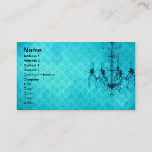 Cartão De Visita Grunge Wallpaper Chandelier Aqua Fundo
