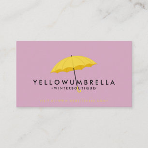 Cartão De Visita Guarda-chuva rosa amarelo