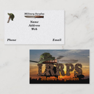 Cartão De Visita Guardas florestais dos fuzileiros navais da força