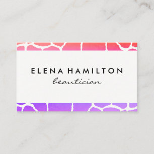 Cartão De Visita Guarnição chique do teste padrão