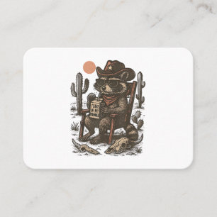 Cartão De Visita Guaxinim Cowboy Fofão Western