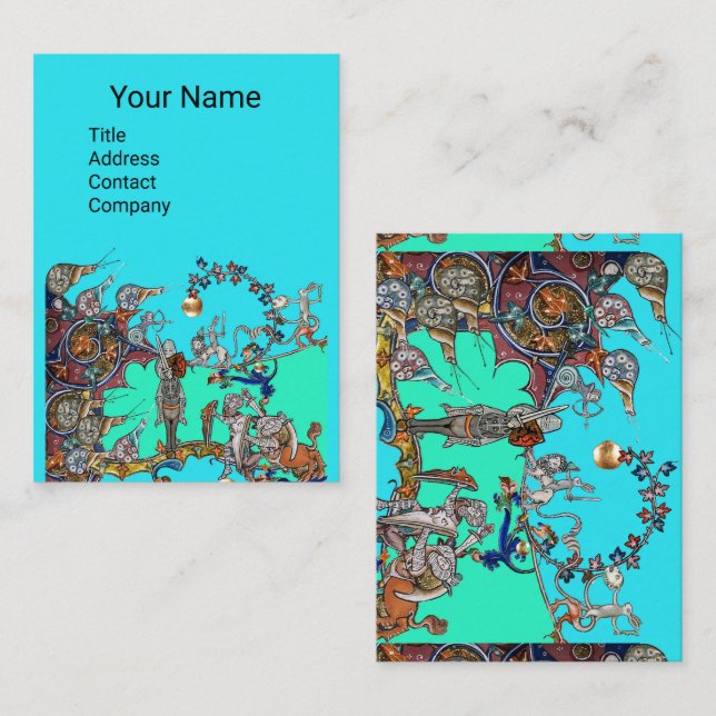 CARTÃO DE VISITA GUERRA BESTIÁRIA MEDIEVAL, NOITES, ESQUEMAS GIGANT (Frente/Verso)