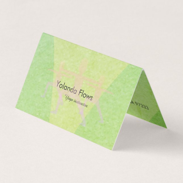 Cartão De Visita Guerreiro Pose Yoga (Frente)