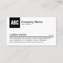 Cartão De Visita Guia Cor - Preto