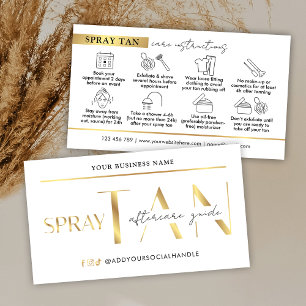 Cartão De Visita Guia de Aterrissagem do Spray Tan, branco moderno 