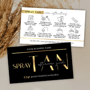 Cartão De Visita Guia de Aterros Moderno Preto e Dourado do Spray T