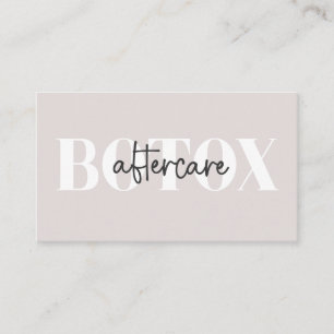 Cartão De Visita Guia de Cuidados Pós Botox Soft Taupe Minimal