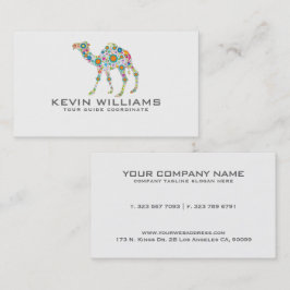 Cartão De Visita Guia de Ilustração de Camelo Floral